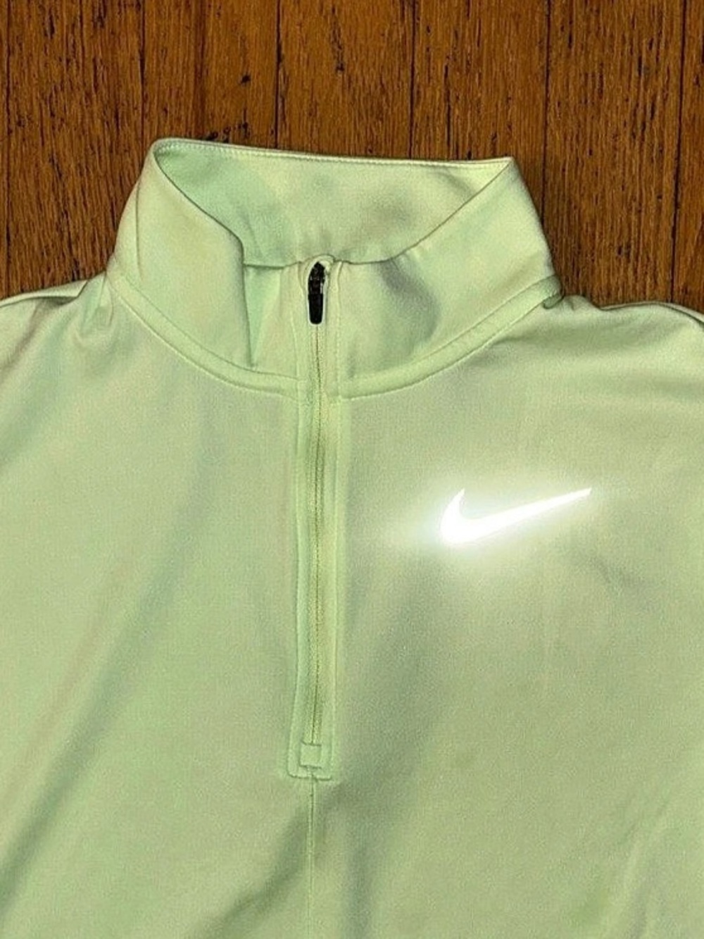 Nike Swift Girl’s Dri-FIT UV 1/4-Zip Running Top - Yellow-Green - X Large